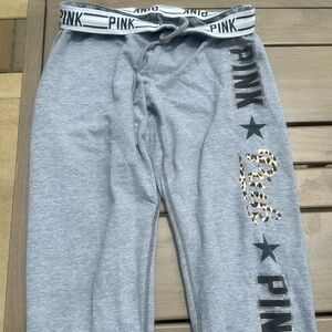 Pink drawstring joggers